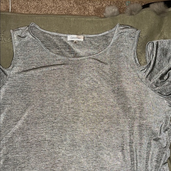 Calvin Klein Tops - Calvin Klein Gray Cut Out Muscle Tee